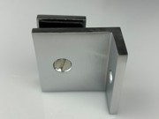 Fixed Bracket - Square 90 Degree Wall Mount with Custom Angle and Forge Bracket - Satin Chrome